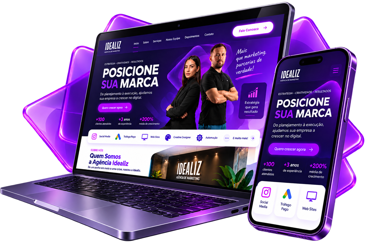 Soluções digitais da Agência Idealiz
